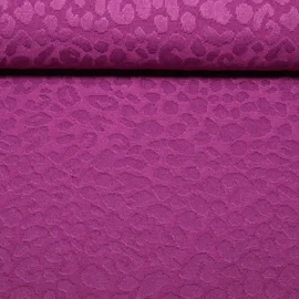Jacquard Strickjersey Leo Muster Lila