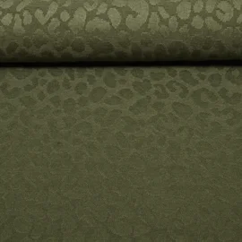 Jacquard Strickjersey Leo Muster Olive