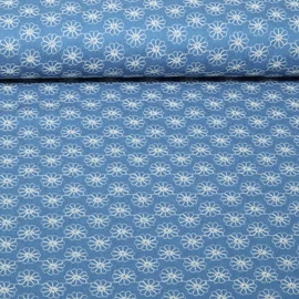 Jeans B-Trendy Blumenstickerei Hellblau