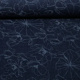 Jeans B-Trendy Jacquard Blumen Navy