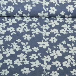 Jeans Blüten Dunkelblau