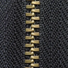 Jeans-Reißverschluss Metall Messing 14cm Schwarz B5