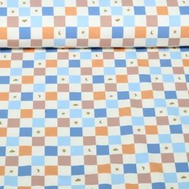 Jersey B-Trendy Karo Ecru Multicolor