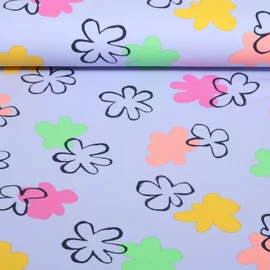 Jersey Blumen Flieder
