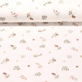 Jersey Blumenzweige Offwhite