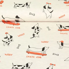 Jersey Dackel Skate Club Ecru Melange