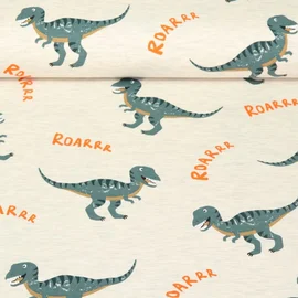 Jersey Dinos Ecru Melange