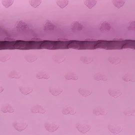 Jersey Frotteeherzen Flieder