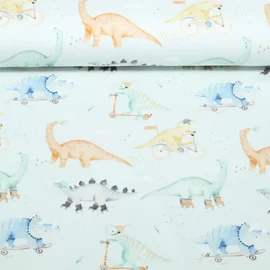 Jersey Little Jax Digitaldruck Dino Mobil Softblau