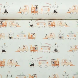 Jersey Little Jax Digitaldruck Lustige Zugfahrt Beige
