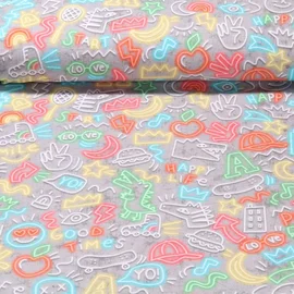 Jersey Neon Kritzeleien Grau