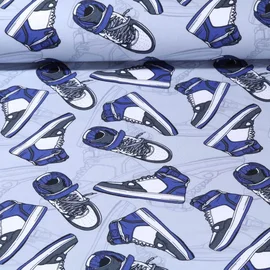 Jersey Turnschuhe Grau Blau 