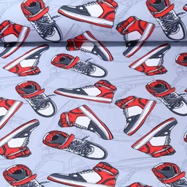 Jersey Turnschuhe Grau Rot