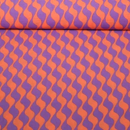 Kleider und Blusenstoff Wellen Violett