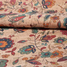 Kork bedruckt Blumen