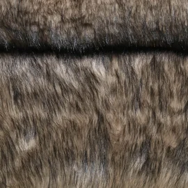 Kunstfell Kamelbraun Schwarz Melange