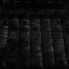 Kunstfell Karo Schwarz