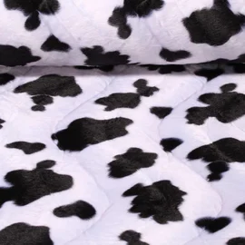Kunstfell Kuh Weiß Schwarz