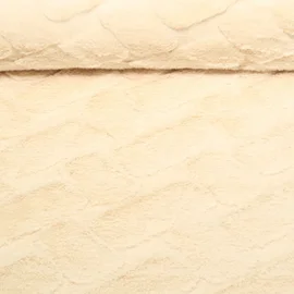 Kunstfell Rauten Uni Beige