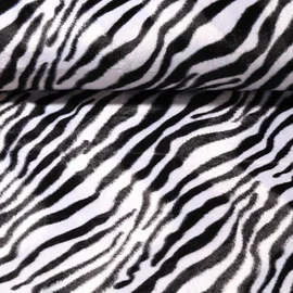 Kunstfell Zebra Weiß Schwarz