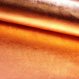 Kunstleder Metallic orange