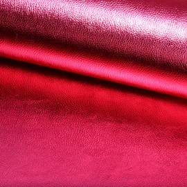 Kunstleder Metallic pink