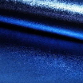 Kunstleder Metallic royalblau