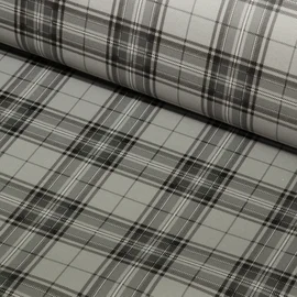 Kunstleder Tartan grau