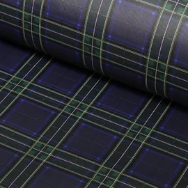 Kunstleder Tartan marine 