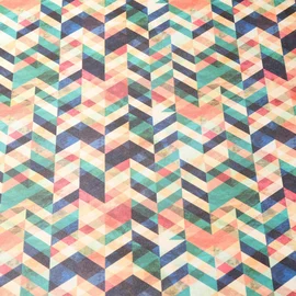 Kunstleder Zickzack Gelb Grün