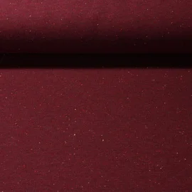 Kuschelsweat Konfetti Pünktchen Bordeaux