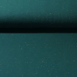 Kuschelsweat Konfetti Pünktchen Flaschengrün