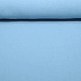 Leichter Baumwoll-Musselin Extrabreit 280cm Uni Helles Jeansblau  