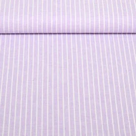 Leinen Cotton Streifen Flieder