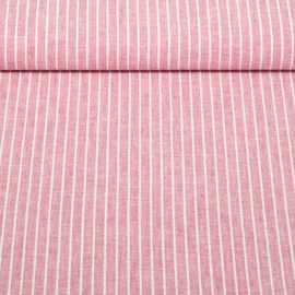 Leinen Cotton Streifen Rot