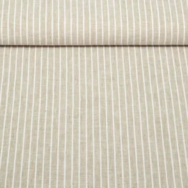 Leinen Cotton Streifen Sand