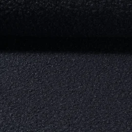 Mantelstoff Bouclé Uni Marine