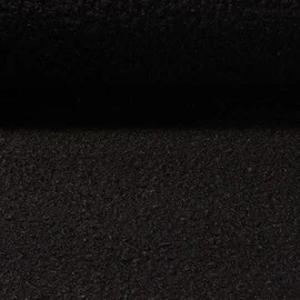 Mantelstoff Bouclé Uni Schwarz