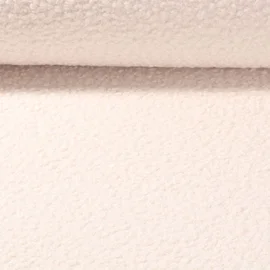 Mantelstoff Bouclé Uni Wollweiß