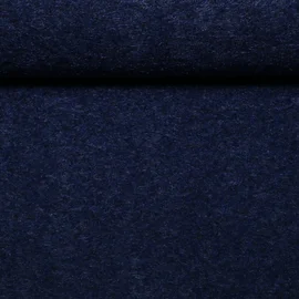 Mantelstoff Woll Boucle Dunkelblau