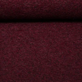 Mantelstoff Woll Boucle Weinrot