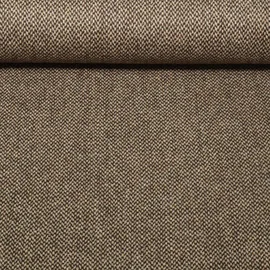 Mantelstoff Wolltweed Geometrisch Braun Melange