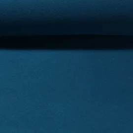 Mantelstoff Wool Touch Uni Petrol