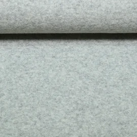 Merino Wollfleece Mulesingfrei Uni Hellgrau Melange