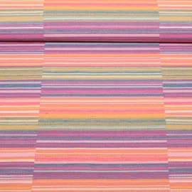 Nachhaltiger Jacquard Canvas Streifen Design Multicolor