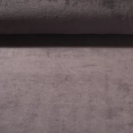 Nickistoff Velours Uni Anthrazit