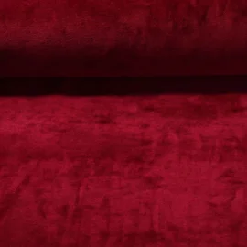 Nickistoff Velours Uni Bordeaux