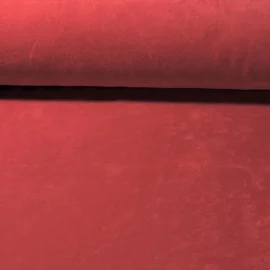Nickistoff Velours Uni Dunkelrot