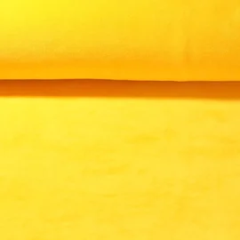 Nickistoff Velours Uni Gelb