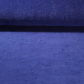 Nickistoff Velours Uni Royal Blau